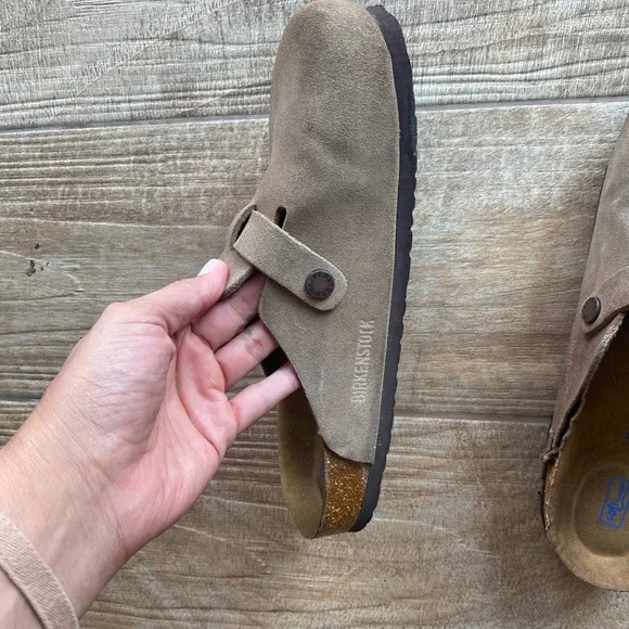 Birkenstock Tan Suede Mules - Picture 2 of 4
